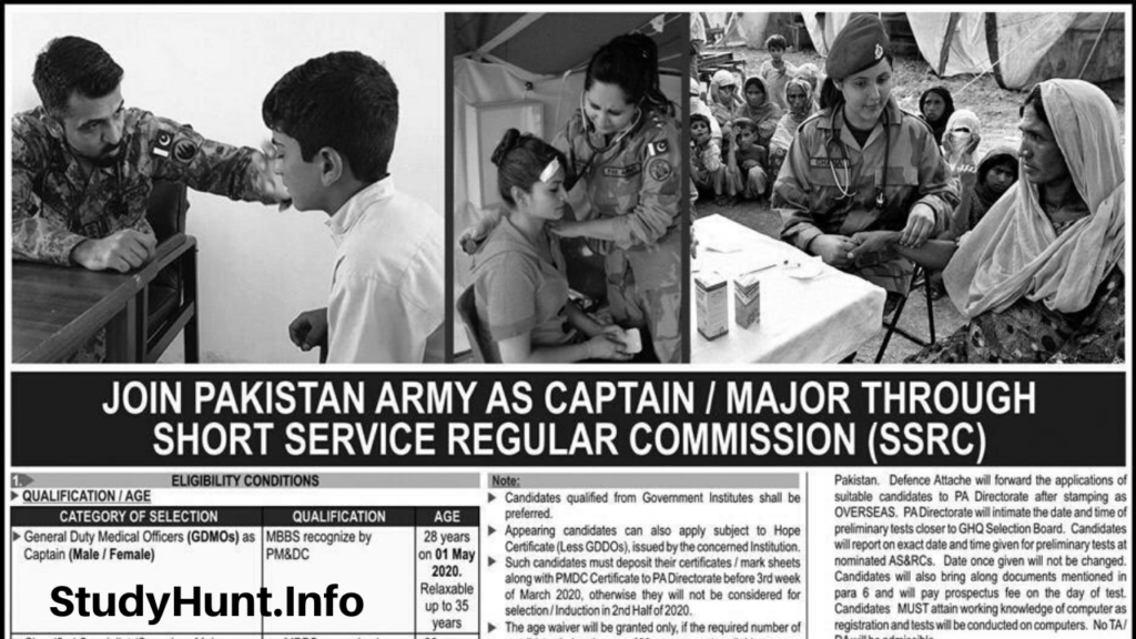 join-pakistan-army-as-captain-major-through-short-service-regular