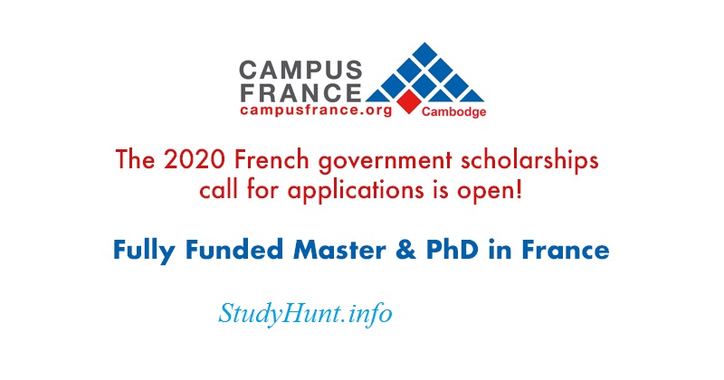 France Government Scholarship 2020-2021 For International Students