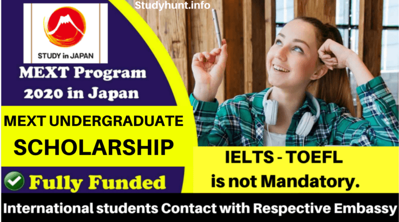 MEXT UNDERGRADUATE SCHOLARSHIP 2021 IN JAPAN (FULLY FUNDED) - StudyHunt