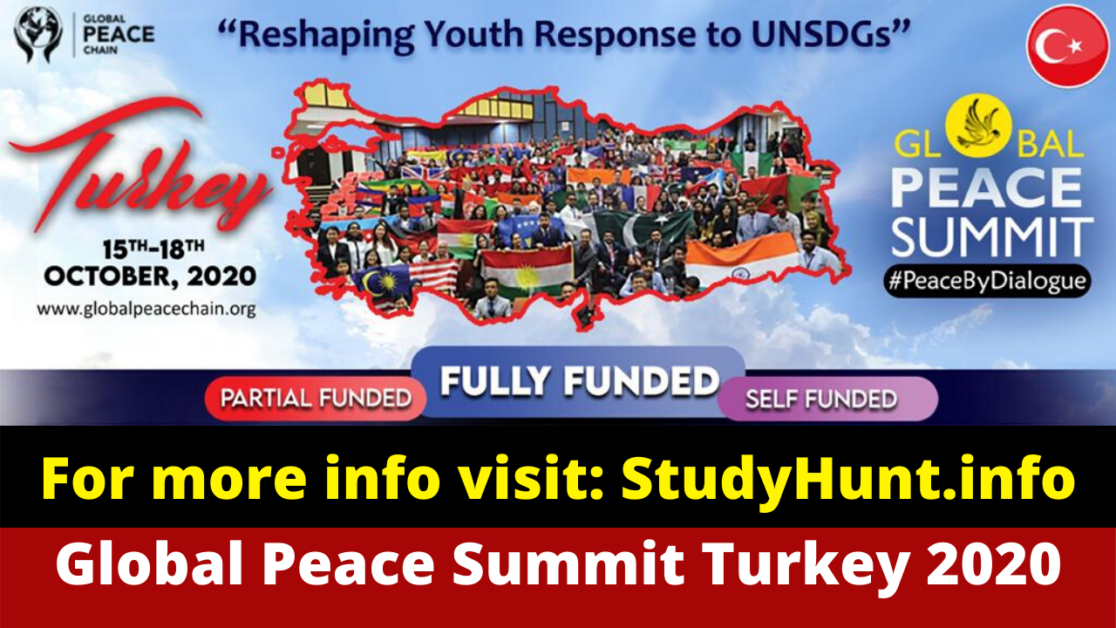 Fully Funded Global Peace Summit Turkey 2020