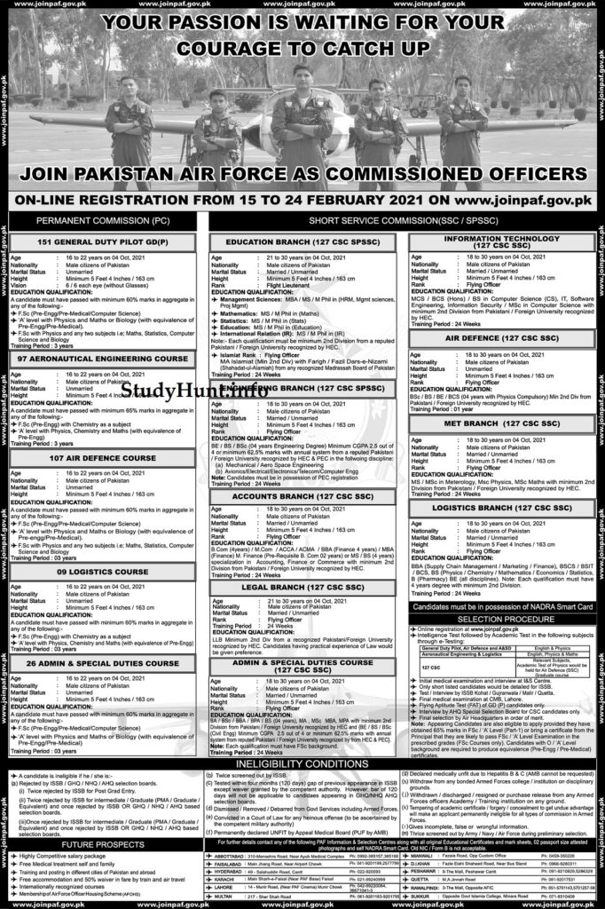 Join PAF Jobs advertisement 2021