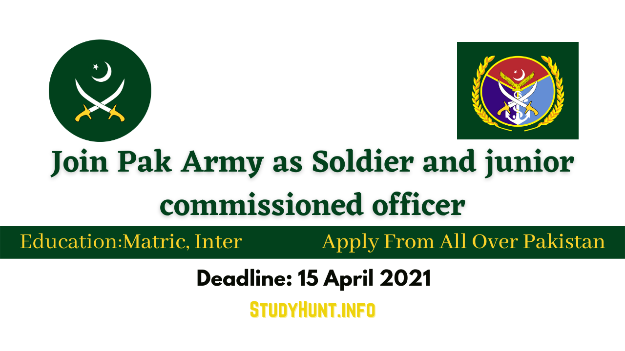 Join Pak Army as Soldier and junior commissioned officer 2021