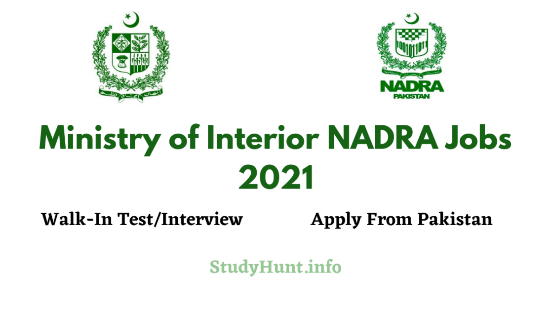 Ministry of Interior NADRA Jobs 2021