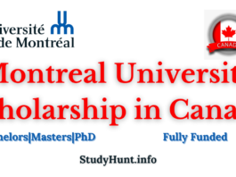 Montreal University Scholarship in Canada