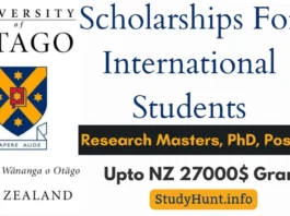 University of Otago Scholarships For International Students