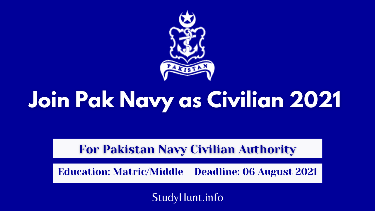 Join Pak Navy as Civilian Jobs 2021