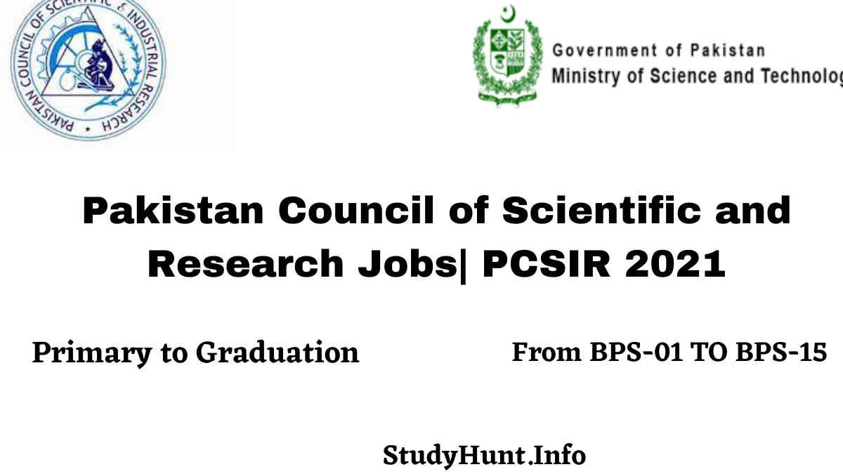 Pakistan Council of Scientific and Research Jobs| PCSIR 2021