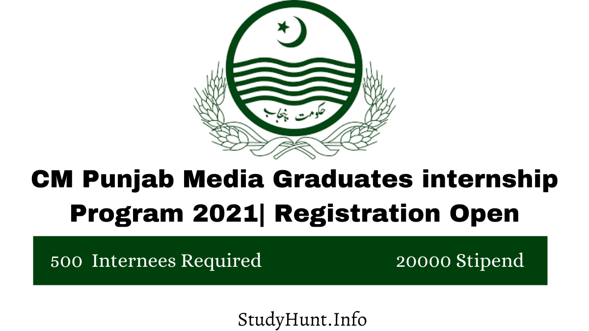 CM Punjab Media Graduates internship Program 2021 Registration Open