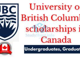 University of British Columbia scholarships in Canada