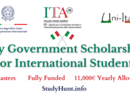 Italy Government Scholarships