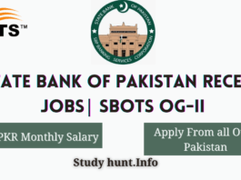 State Bank of Pakistan Recent Jobs SBOTS OG-II