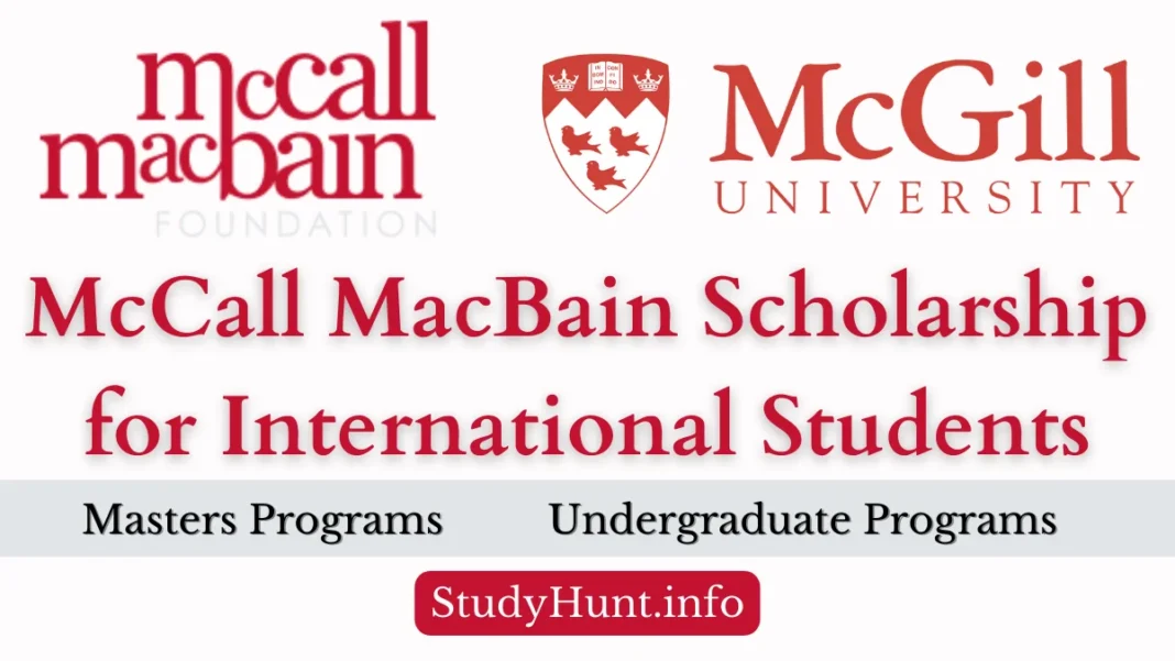 McCall MacBain Scholarship for International Students