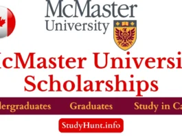 McMaster University Scholarships for international students