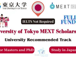 University of Tokyo MEXT Scholarship