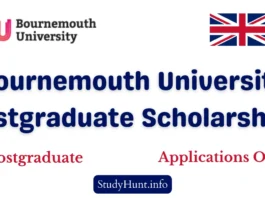 Bournemouth University Postgraduate Scholarships