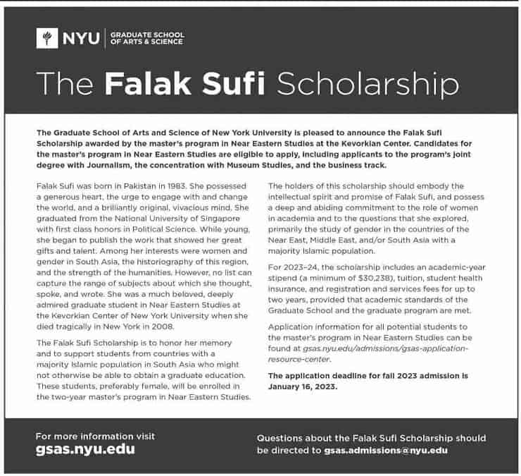The Falak Sufi Scholarship 