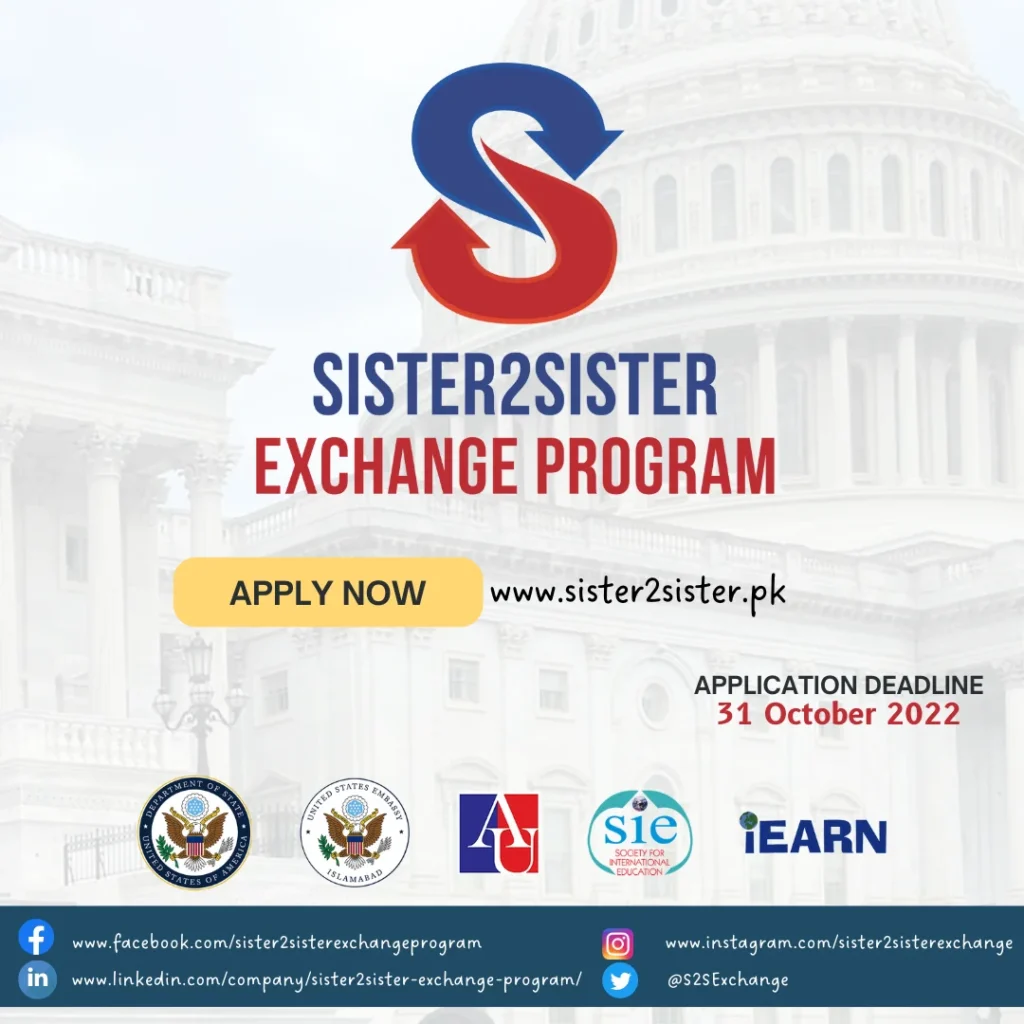 Sister2Sister Exchange Program in USA 2023 Application Form StudyHunt