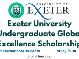 Exeter University Undergraduate Global Excellence Scholarship